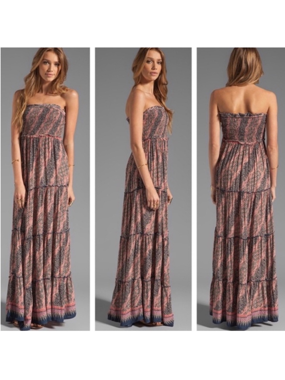 Free People Easy Come Easy Go Dress Purple Combo size XS
